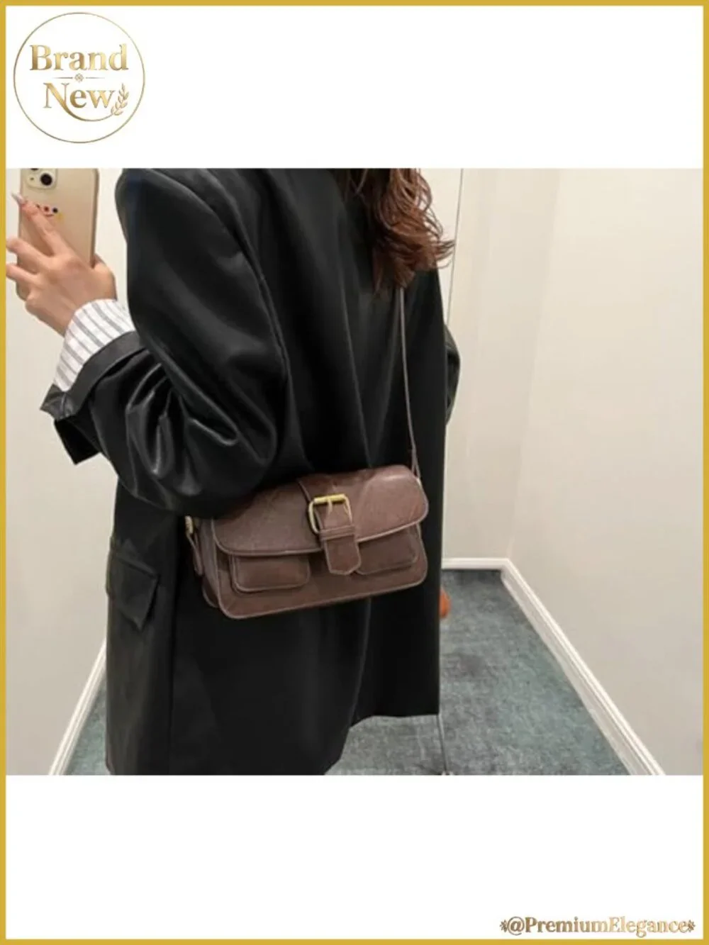 Vegan Leather Hobo Shoulder Bag Purse Women Adjustable Strap Crossbody Clutch
